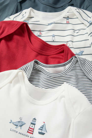 Bebeluși - băieți - Multipack 5 buc. - mare - body bebeluși - gri închis