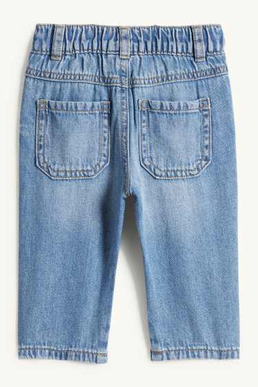 Baby Boys - Teddy bear - baby jeans - blue denim