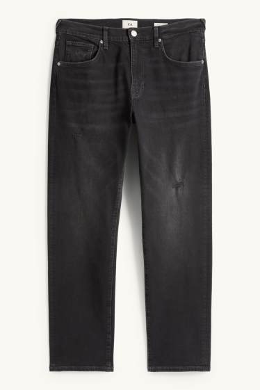 Pánské - Straight jeans - džíny - tmavošedé