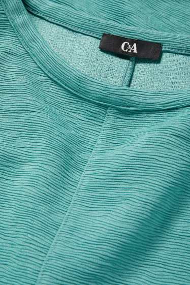 Damen - Sweatshirt - gerippt - grün