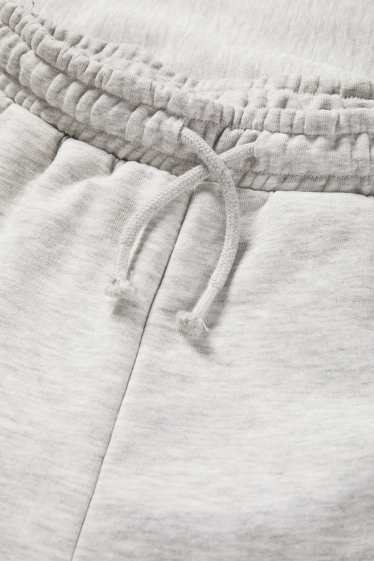 Copii - Fete - Pantaloni de trening - gri deschis melanj