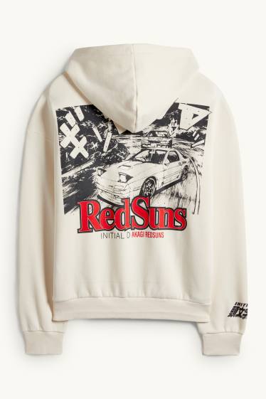 Men - Hoodie - Initial D - light beige
