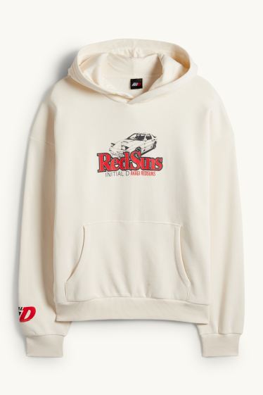 Men - Hoodie - Initial D - light beige