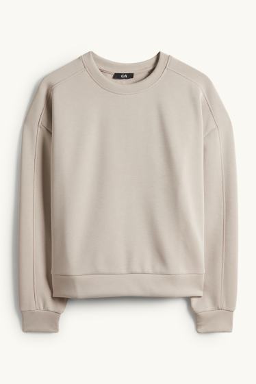 Damen - Sweatshirt - hellbeige
