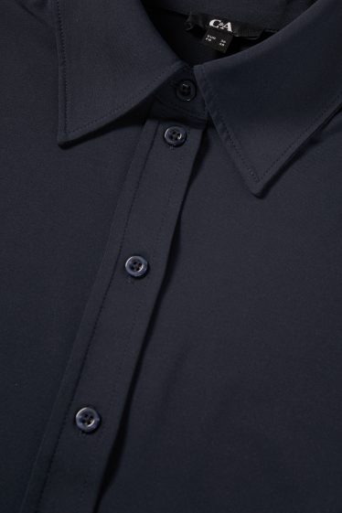 Dames - Jersey blouse - donkerblauw