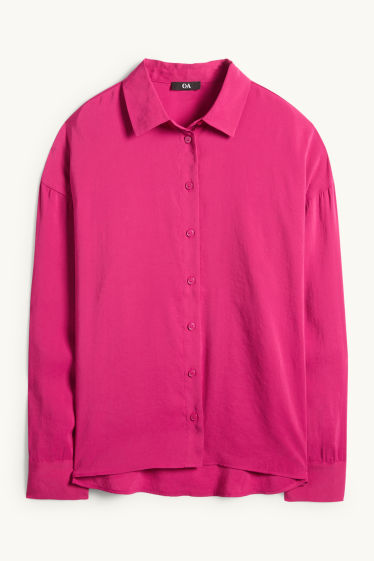 Dames - Blouse - donker rose