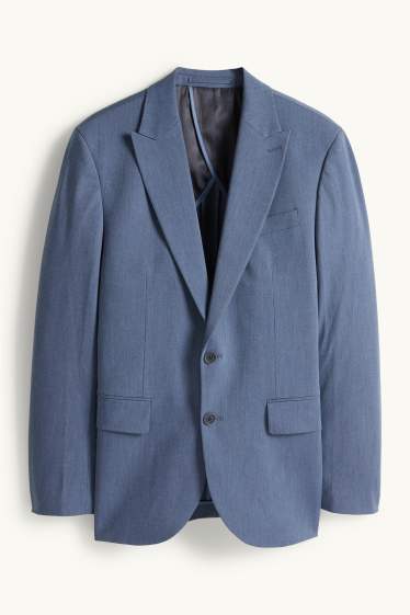 Bărbați - Sacou modular - regular fit - stretch - albastru