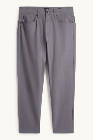 Hommes - Pantalon - regular fit - gris foncé