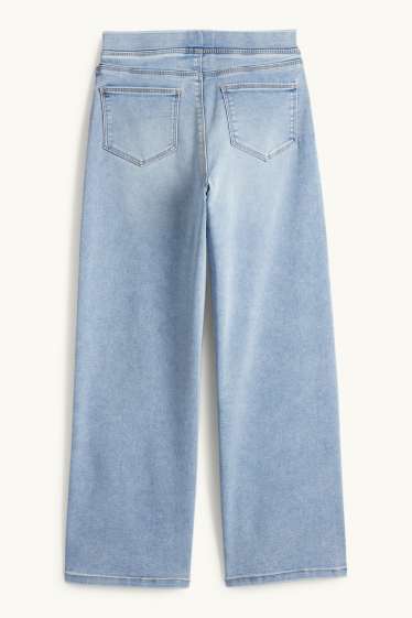 Bambine - Cinnamoroll - jeggings a gamba larga - jeans azzurro