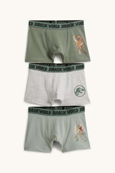 Bambini - Confezione da 3 - Jurassic World - boxer - verde
