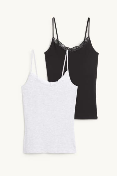 Femei - Multipack 2 buc. - maiou - gri / negru