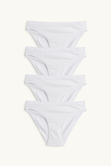 Donna - Confezione da 4 - slip - bianco