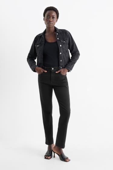 Femei - Slim jeans - talie medie - jeans modelatori - LYCRA® - negru