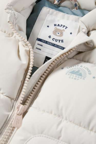 Baby: jongens - Babybodywarmer - waterafstotend - crème wit