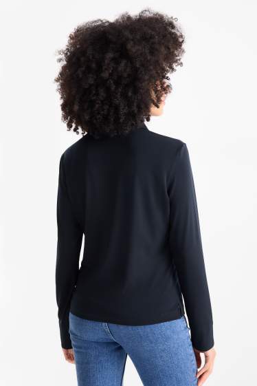 Dames - Jersey blouse - donkerblauw