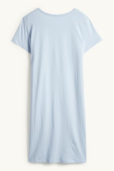 Damen - Nachthemd - hellblau