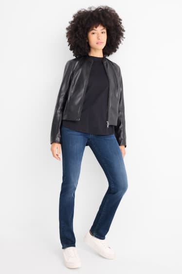 Dona - Straight jeans - mid waist - texà blau