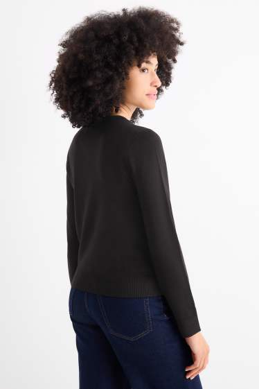 Dames - Gebreid vest - zwart