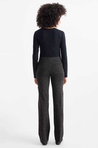 Dames - Straight legging - met patroon - zwart