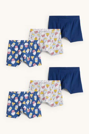 Nen - Paquet de 6 - crispetes i natxos - bòxers - blau fosc