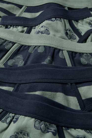 Kinder Buben - Multipack 5er - Monster-Truck - Slip - grün