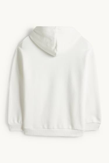 Děti - dívky - Kuromi - mikina s kapucí - s třpytivými efekty - bílá