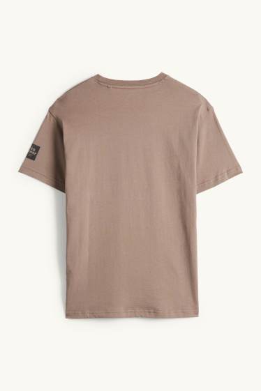 Kinder Buben - Sneaker - Kurzarmshirt - braun