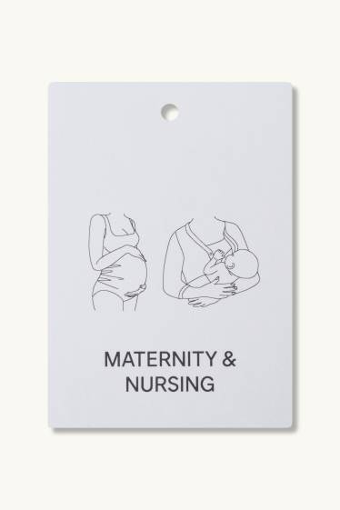 Donna - Confezione da 2 - top per allattamento - nero