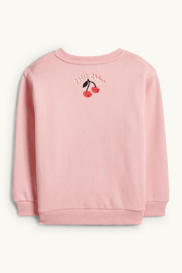 Kinder Mädchen - Kirsche - Sweatshirt - rosa
