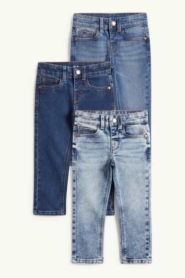 Kinder Buben - Multipack 3er - Slim Jeans - jeansblau