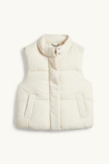 Enfants filles - Gilet sans manches - finition déperlante - blanc crème