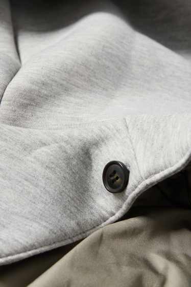 Women - Quilted jacket with hood - green