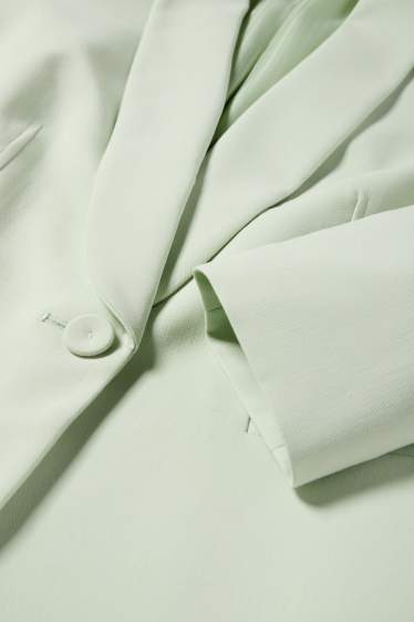 Femmes - Blazer long - regular fit - vert menthe