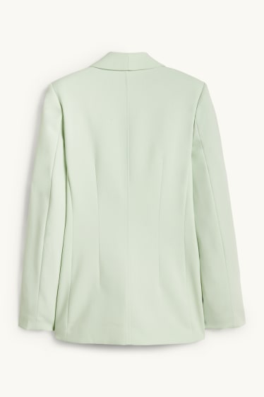 Femmes - Blazer long - regular fit - vert menthe