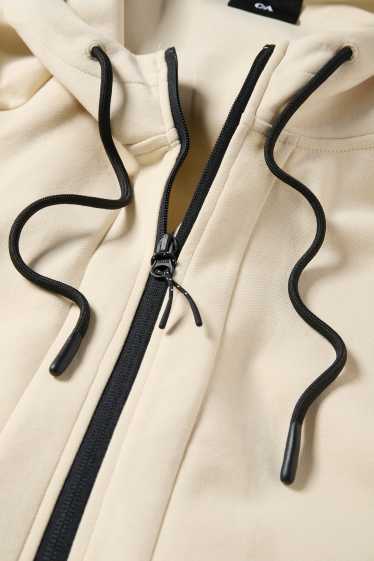 Herren - Sweatjacke mit Kapuze - hellbeige