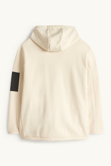 Herren - Sweatjacke mit Kapuze - hellbeige