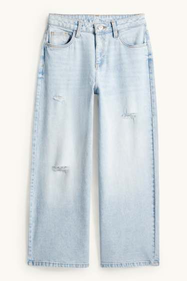 Enfants filles - Wide leg jean - jean bleu clair