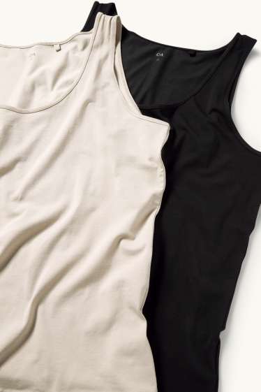 Femmes - Lot de 2 - tops - noir / gris