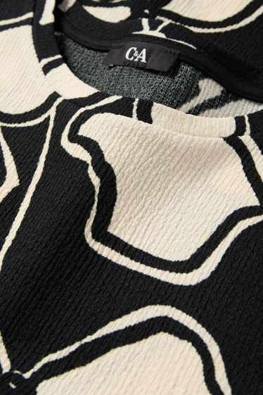 Women - T-shirt - regular fit - floral - black / beige