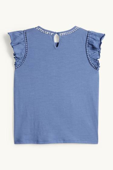 Kinder Mädchen - Kurzarmshirt - dunkelblau