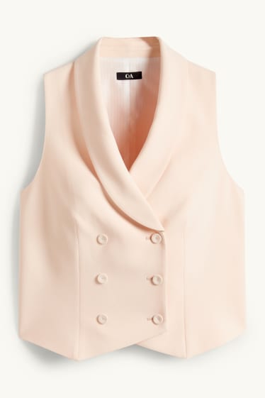 Mujer - Chaleco de oficina - entallado - rosa