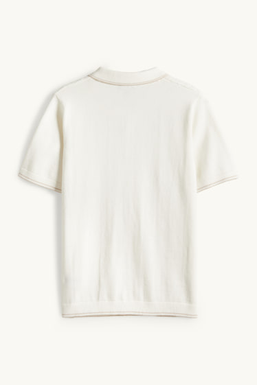 Nen - Polo - texturat - blanc trencat