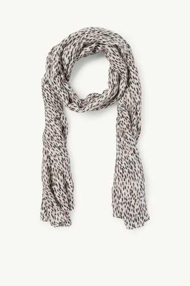 Dámské - Šála - se vzorem - černá/béžová