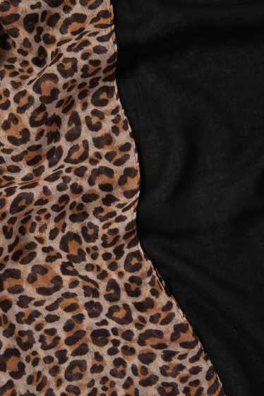 Donna - Confezione da 2 - scaldacollo - nero / beige