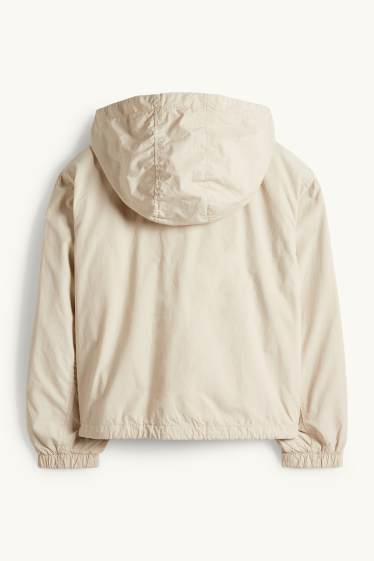 Enfants filles - Veste à capuche - beige clair