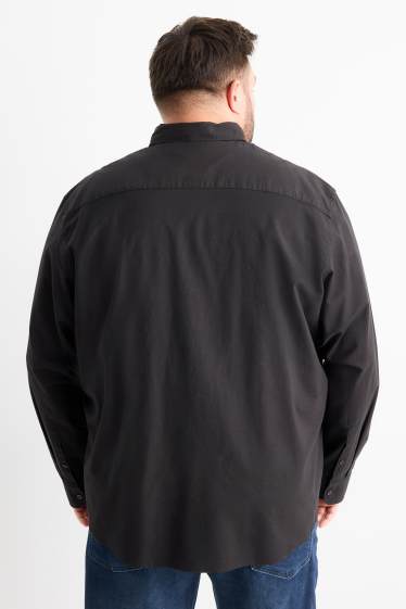 Uomo - Camicia - regular fit - button down - nero