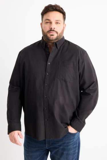 Uomo - Camicia - regular fit - button down - nero