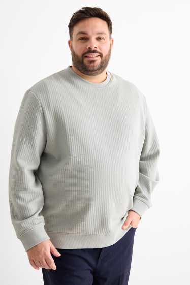 Herren - Sweatshirt - strukturiert - grau