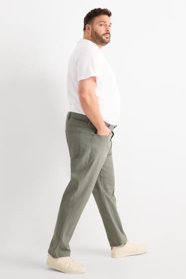 Hommes - Pantalon - regular fit - vert foncé