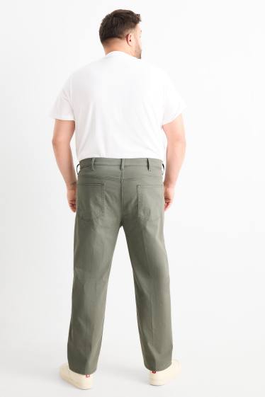 Hommes - Pantalon - regular fit - vert foncé